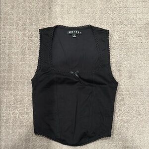 Motel Rocks Black Sleeveless Top